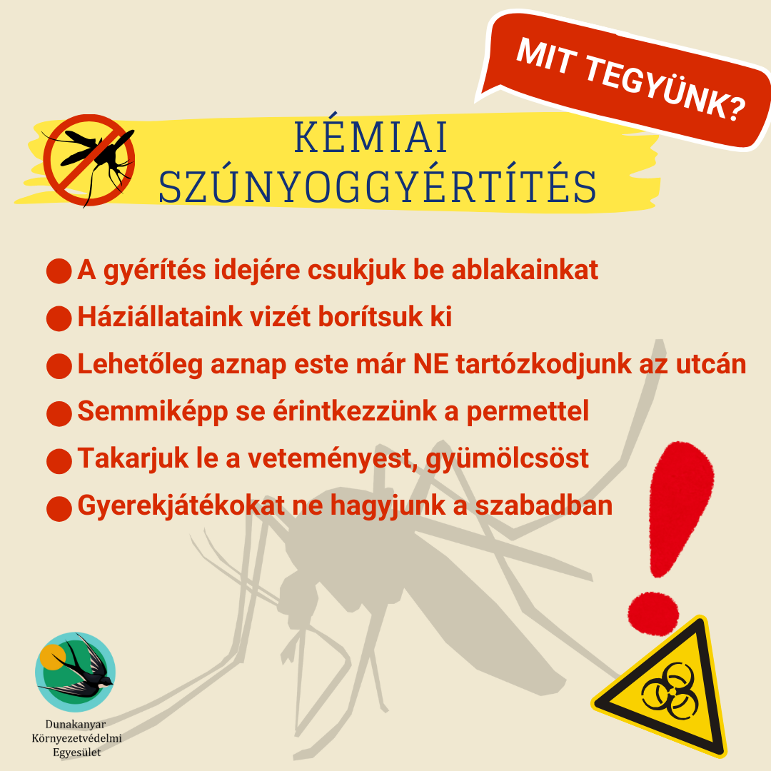 Tájékoztató plakát a biológiai szúnyoggyérítésről